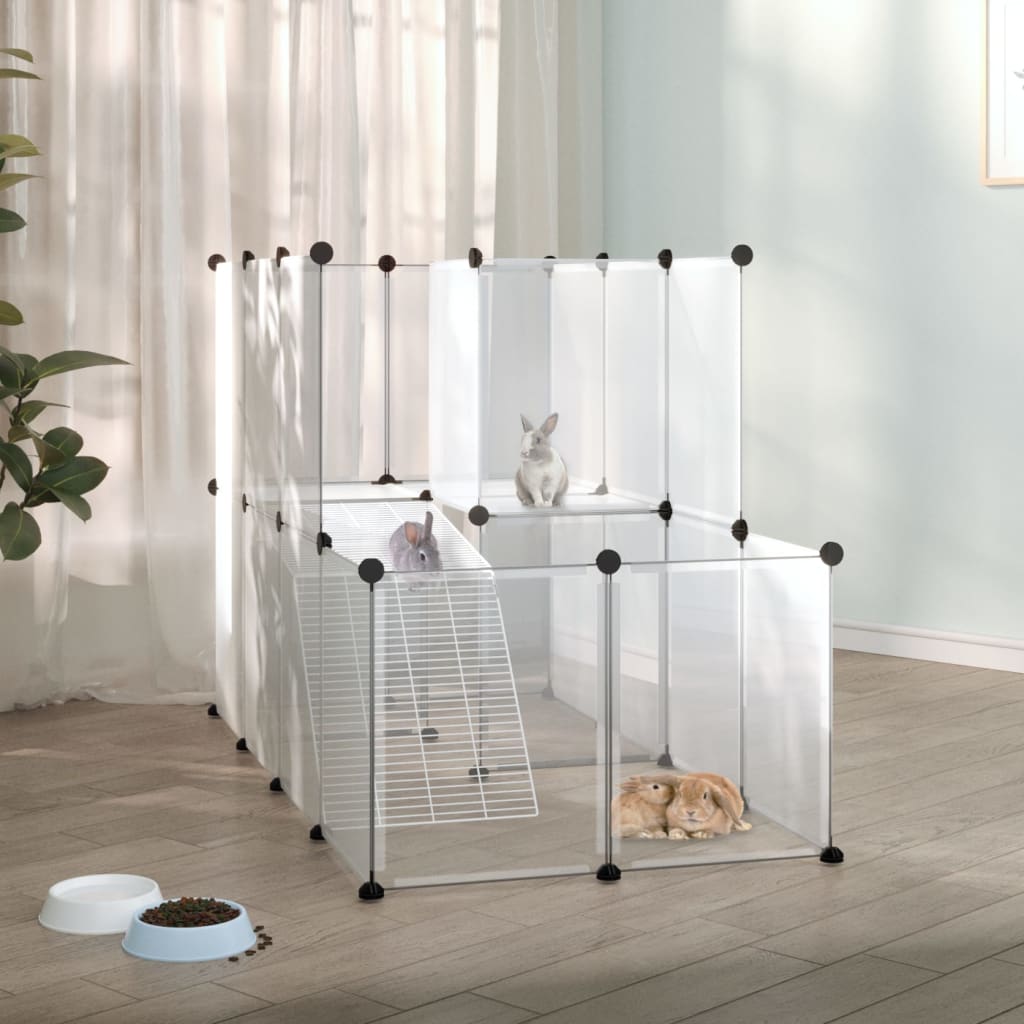 vidaXL Small Animal Cage DIY Small Animal House Rabbit Hutch PP and Steel-5