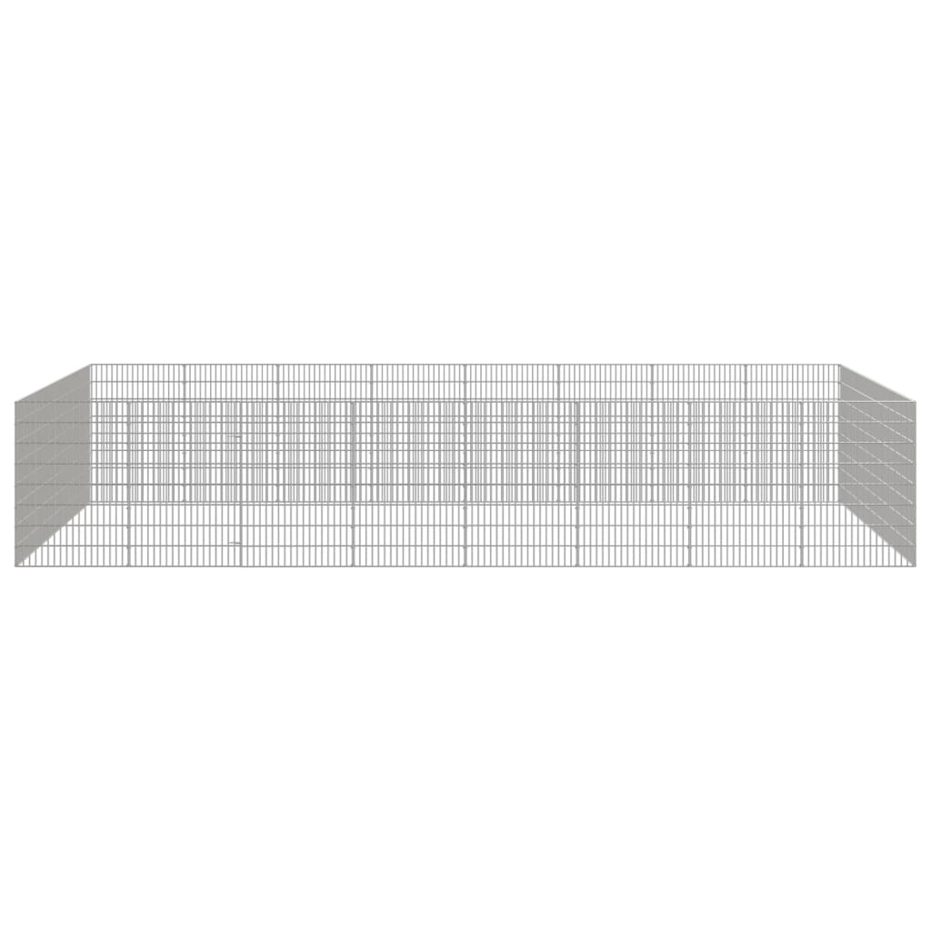 vidaXL Free Range Animal Enclosure 24-Panel 21.3"x31.5" Galvanized Iron-2