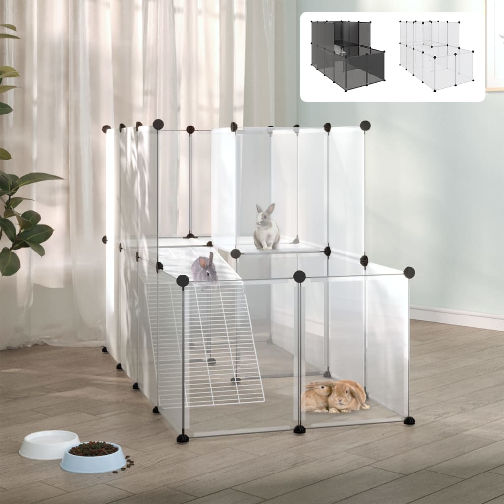 vidaXL Small Animal Cage DIY Small Animal House Rabbit Hutch PP and Steel-1