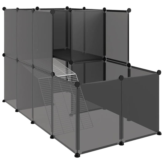 vidaXL Small Animal Cage DIY Small Animal House Rabbit Hutch PP and Steel-0