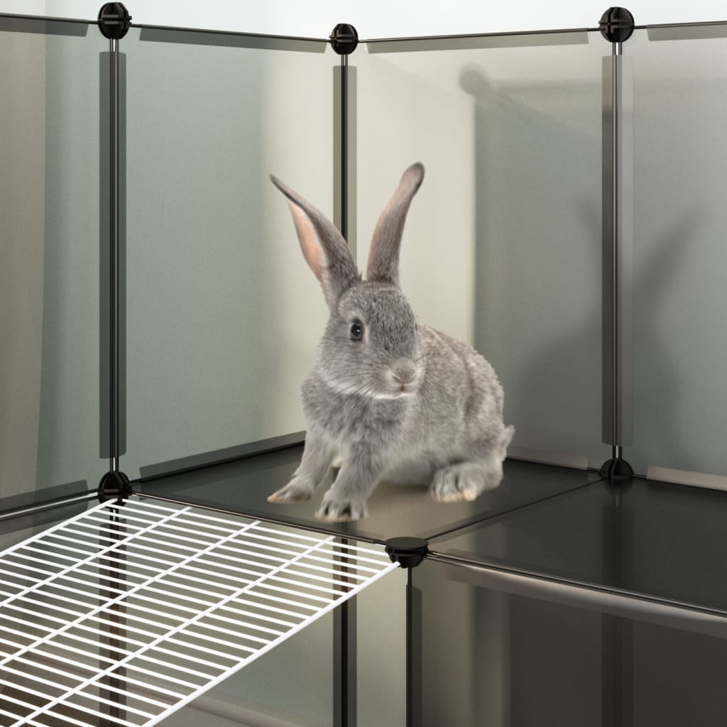 vidaXL Small Animal Cage DIY Small Animal House Rabbit Hutch PP and Steel-3